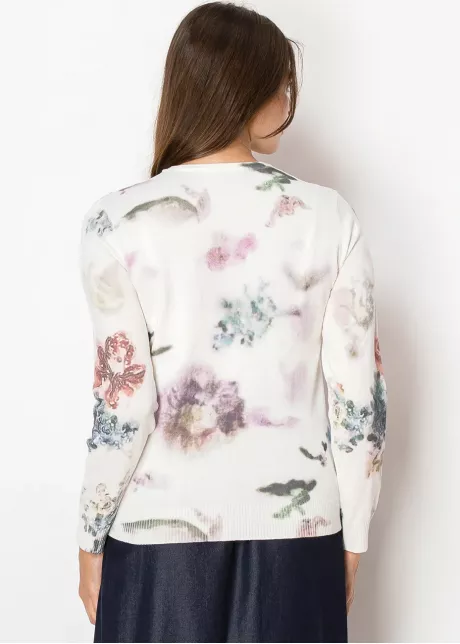 Off-White & Floral Harmony Sweater