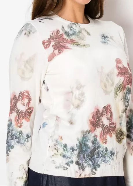 Off-White & Floral Harmony Sweater