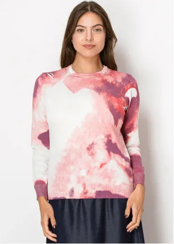 Pink Sunset Tie-Dye Sweater