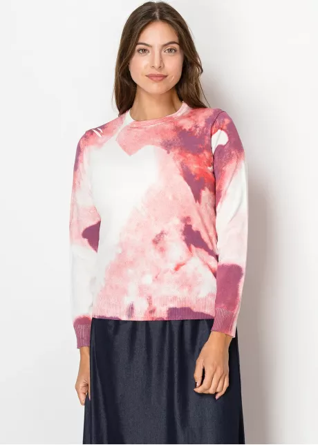 Pink Sunset Tie-Dye Sweater