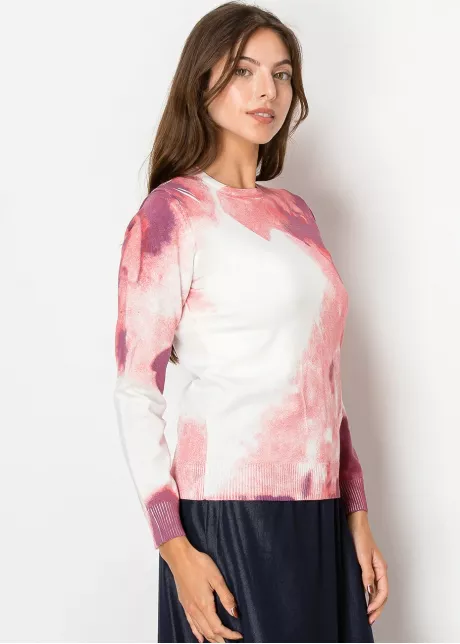 Pink Sunset Tie-Dye Sweater