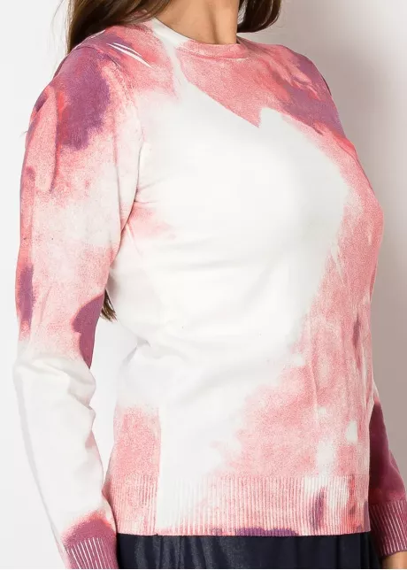 Pink Sunset Tie-Dye Sweater