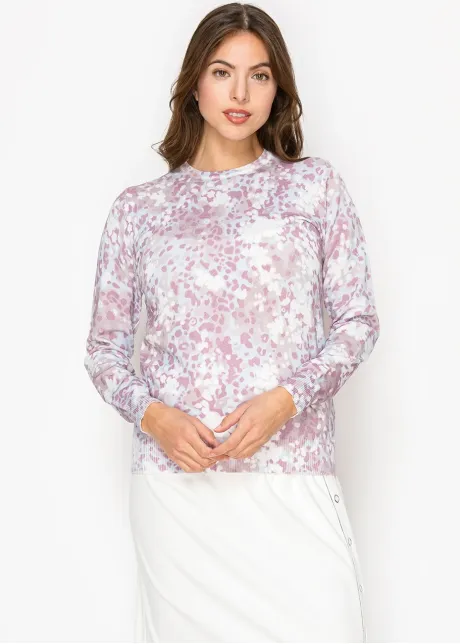 Lavender Bloom Knit Sweater