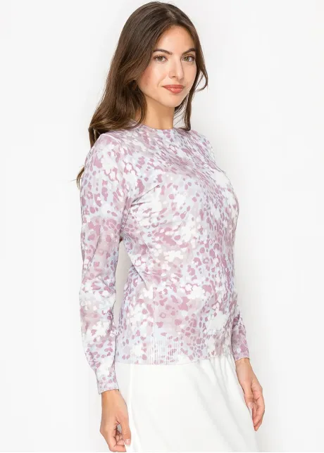 Lavender Bloom Knit Sweater