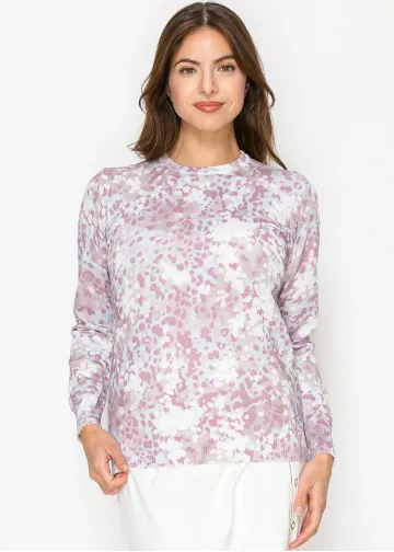 Lavender Bloom Knit Sweater