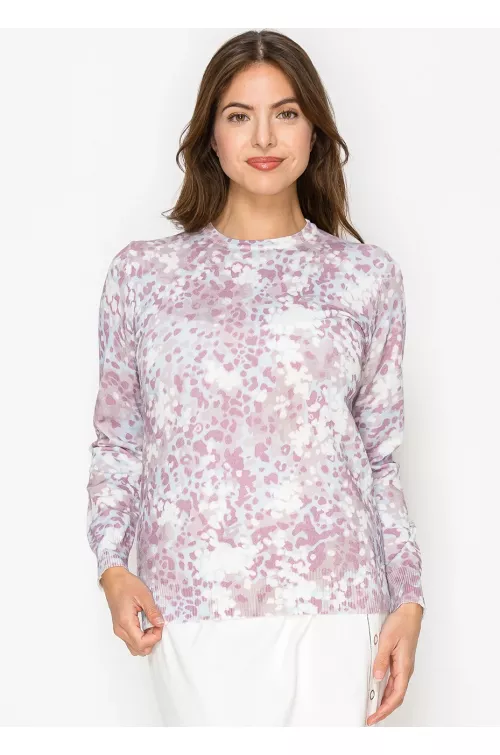 Lavender Bloom Knit Sweater