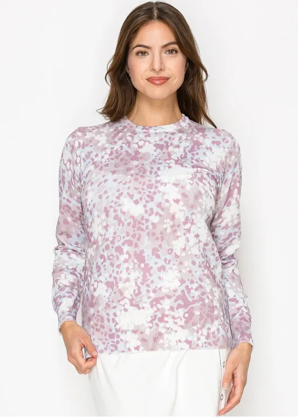 Lavender Bloom Knit Sweater