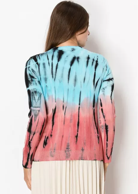 Pastel Tie-Dye Knit Pullover