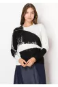 Abstract Black and White Sweater