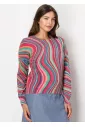 Vibrant Waves Knit Sweater