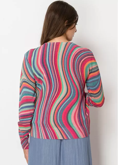 Vibrant Waves Knit Sweater