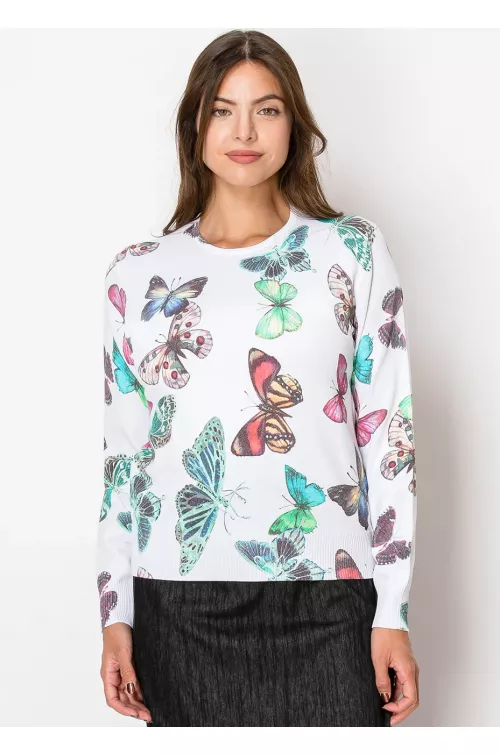 White Whisper Butterfly Sweater