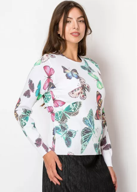 White Whisper Butterfly Sweater