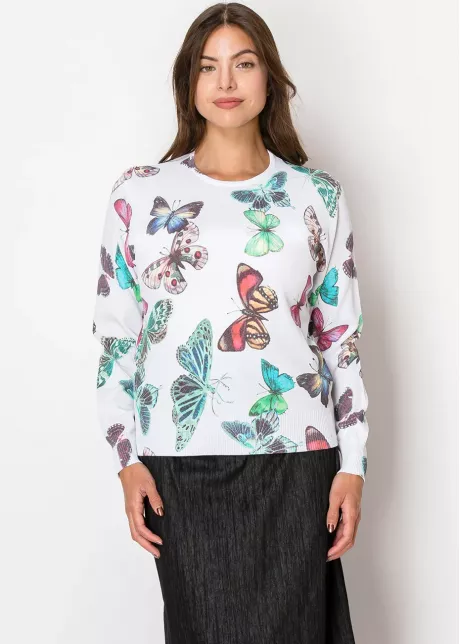 White Whisper Butterfly Sweater