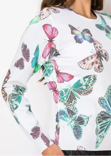 White Whisper Butterfly Sweater