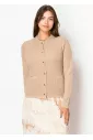 Classic Camel Button-Up Cardigan