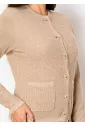 Classic Camel Button-Up Cardigan