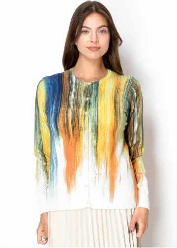 Painted Horizon Buttoned Cardigan