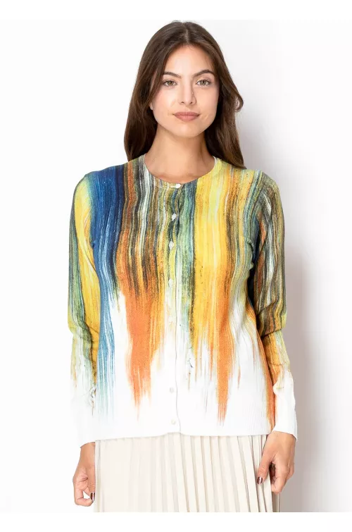 Painted Horizon Buttoned Cardigan