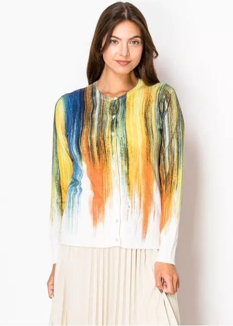 Painted Horizon Buttoned Cardigan
