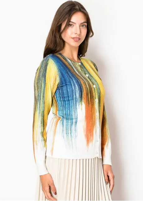 Painted Horizon Buttoned Cardigan