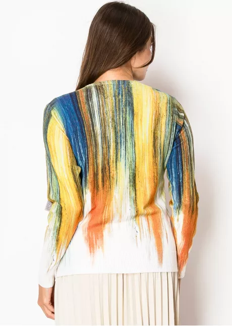 Painted Horizon Buttoned Cardigan