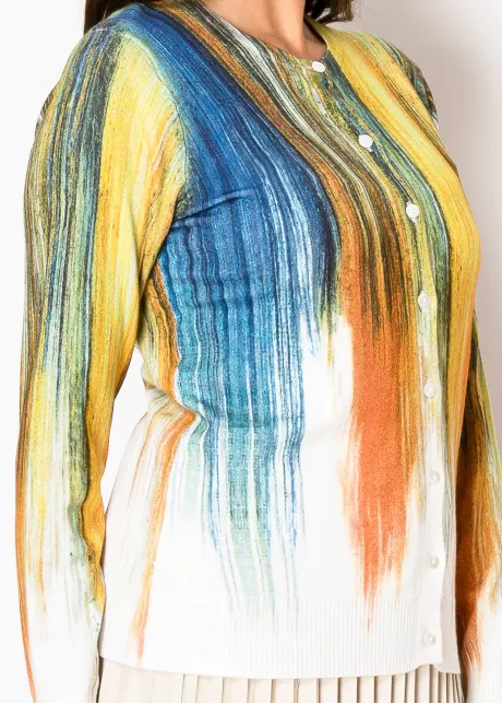 Painted Horizon Buttoned Cardigan