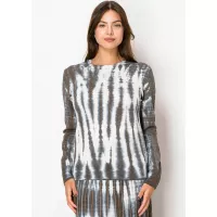Blue and Brown Tie-Dye Pullover