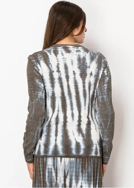 Blue and Brown Tie-Dye Pullover
