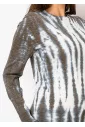 Blue and Brown Tie-Dye Pullover