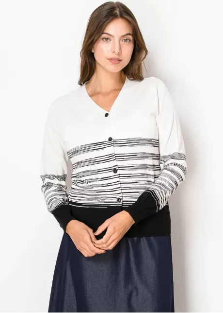Sketch Stripe V-Neck Cardigan