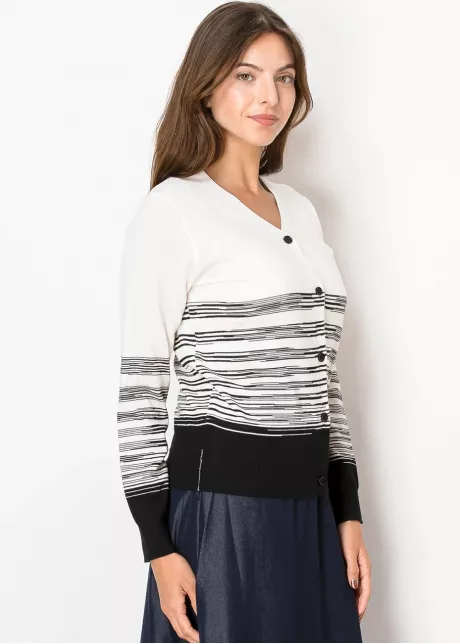 Sketch Stripe V-Neck Cardigan