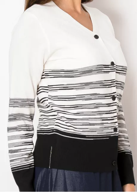 Sketch Stripe V-Neck Cardigan