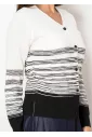 Sketch Stripe V-Neck Cardigan