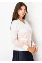 Blush Fade Knit Cardigan with Pockets