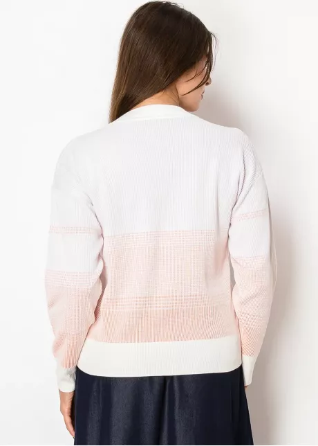 Blush Fade Knit Cardigan with Pockets