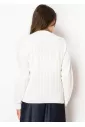 Classic White V-Neck Cardigan