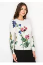 Garden Bloom White Sweater