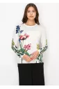 Garden Bloom White Sweater