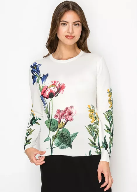 Garden Bloom White Sweater Garden Bloom White Sweater