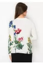 Garden Bloom White Sweater