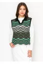 Mint Green Wave Knit Vest