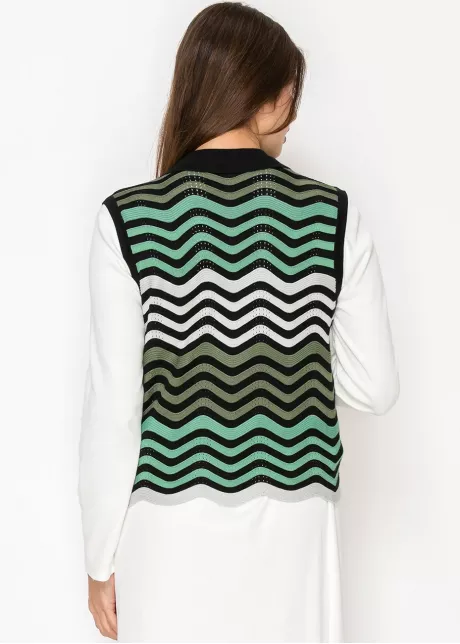 Mint Green Wave Knit Vest