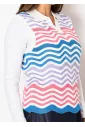 Wavy Pastel Striped Knit Vest