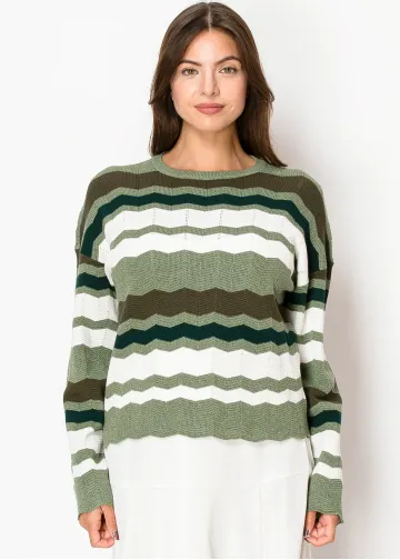 Olive Ridge Knit Sweater