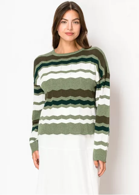 Olive Ridge Knit Sweater