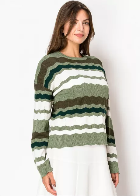 Olive Ridge Knit Sweater
