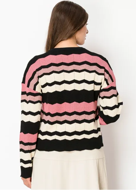 Blush and Bold Chevron Sweater