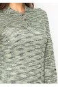 Olive Grid Knit Polo Sweater