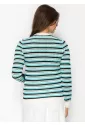 Seaside Stripes Buttoned Cardigan